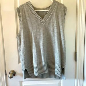 knitted v neck sweater vest